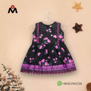 beautiful black floral with touch purple perfectly stylish