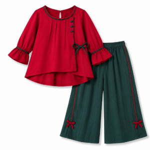 Angrakha-Style Frock & Trouser