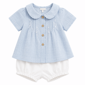 Blue Chambray Baby Outfit