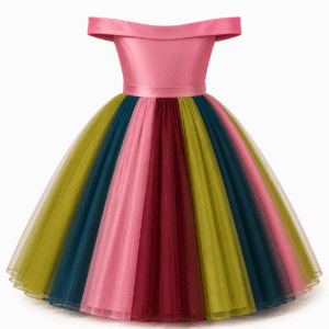 Colorful girl's ballgown dress