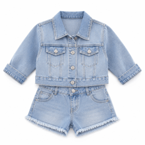 Denim Jacket and Shorts