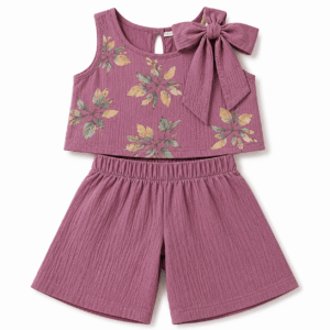 Dusty mauve two-piece outfit