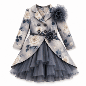 Elegant Floral Coat Dress