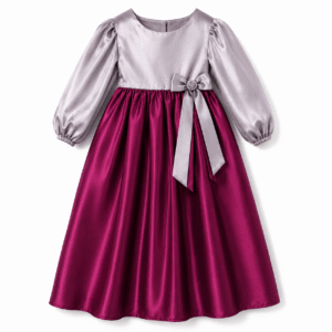 Elegant satin toddler party dress