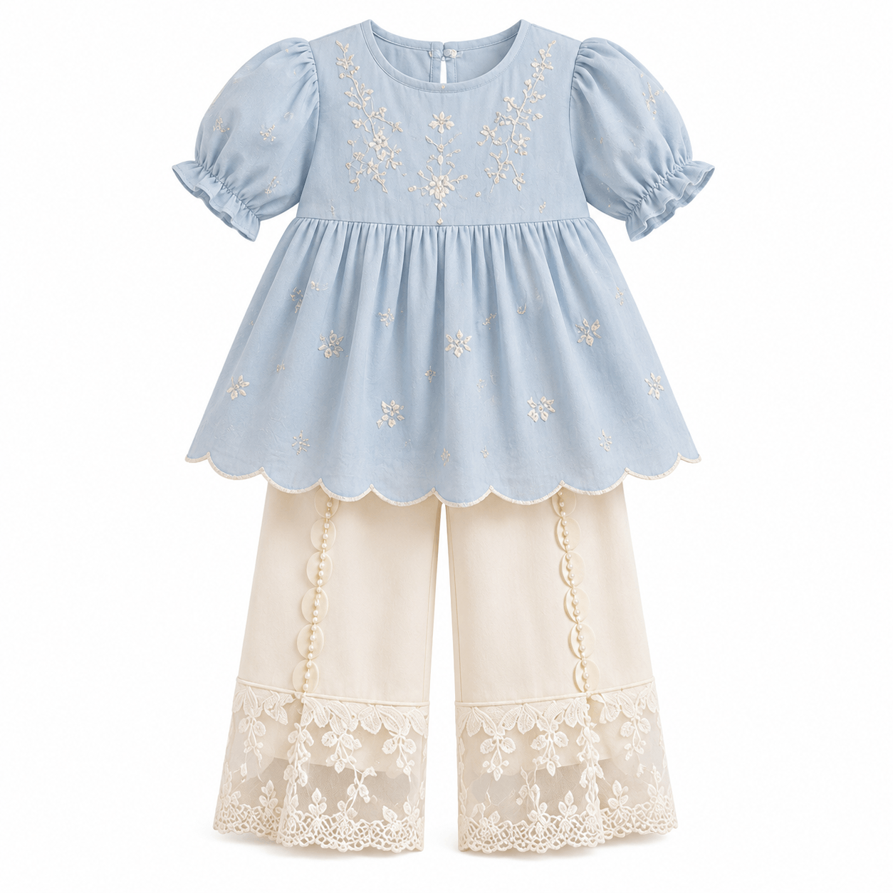Floral Dress and Lace Pants