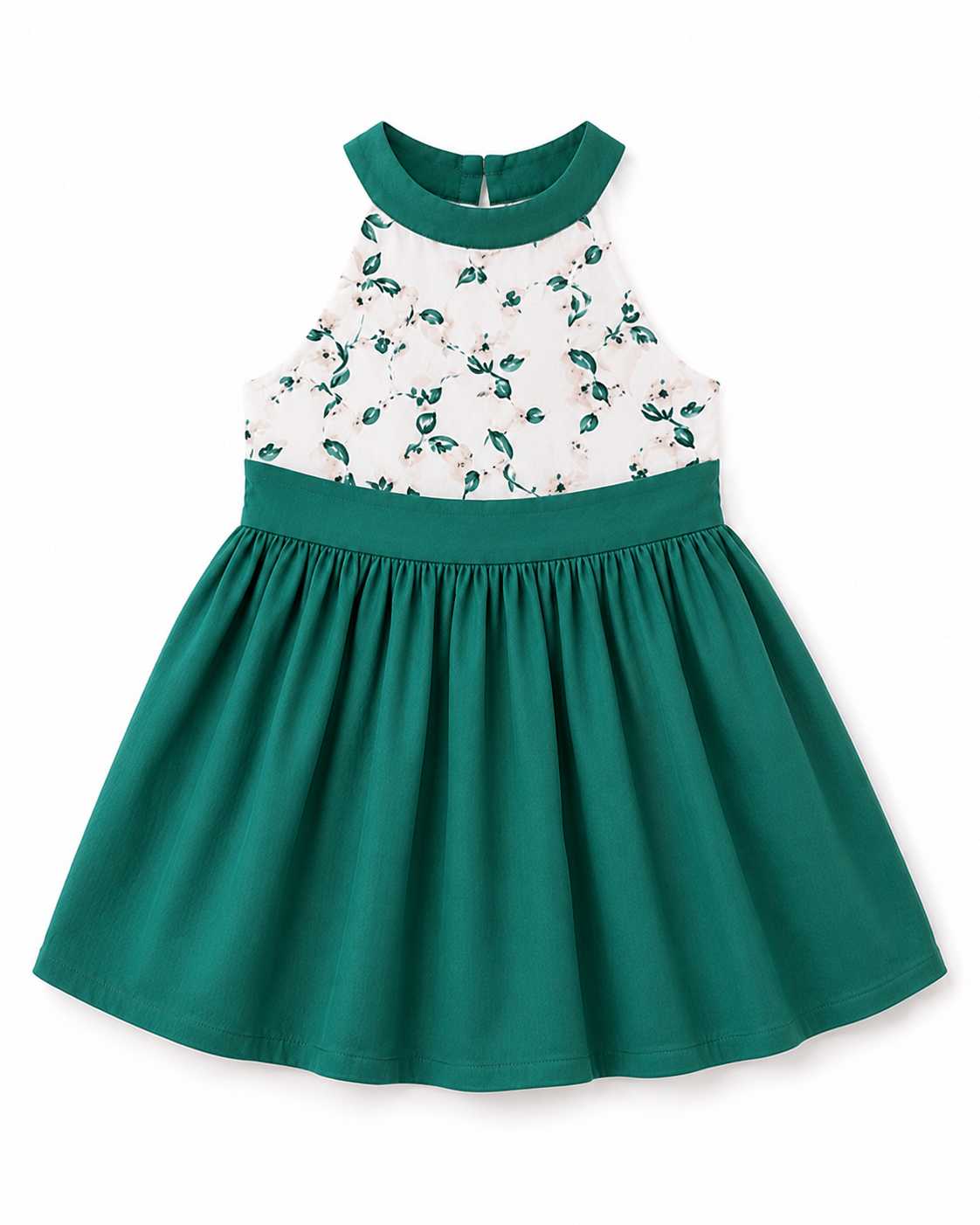 Frock Back Bow with Halter High-Neck