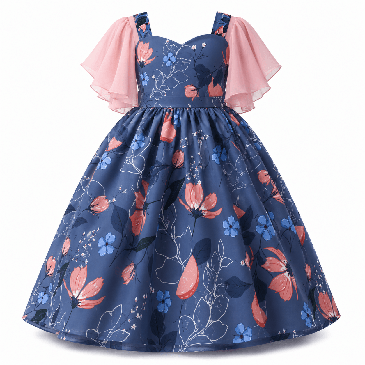 Frock with Puffed sleeves