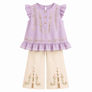 Lavender Floral Ruffle Dress