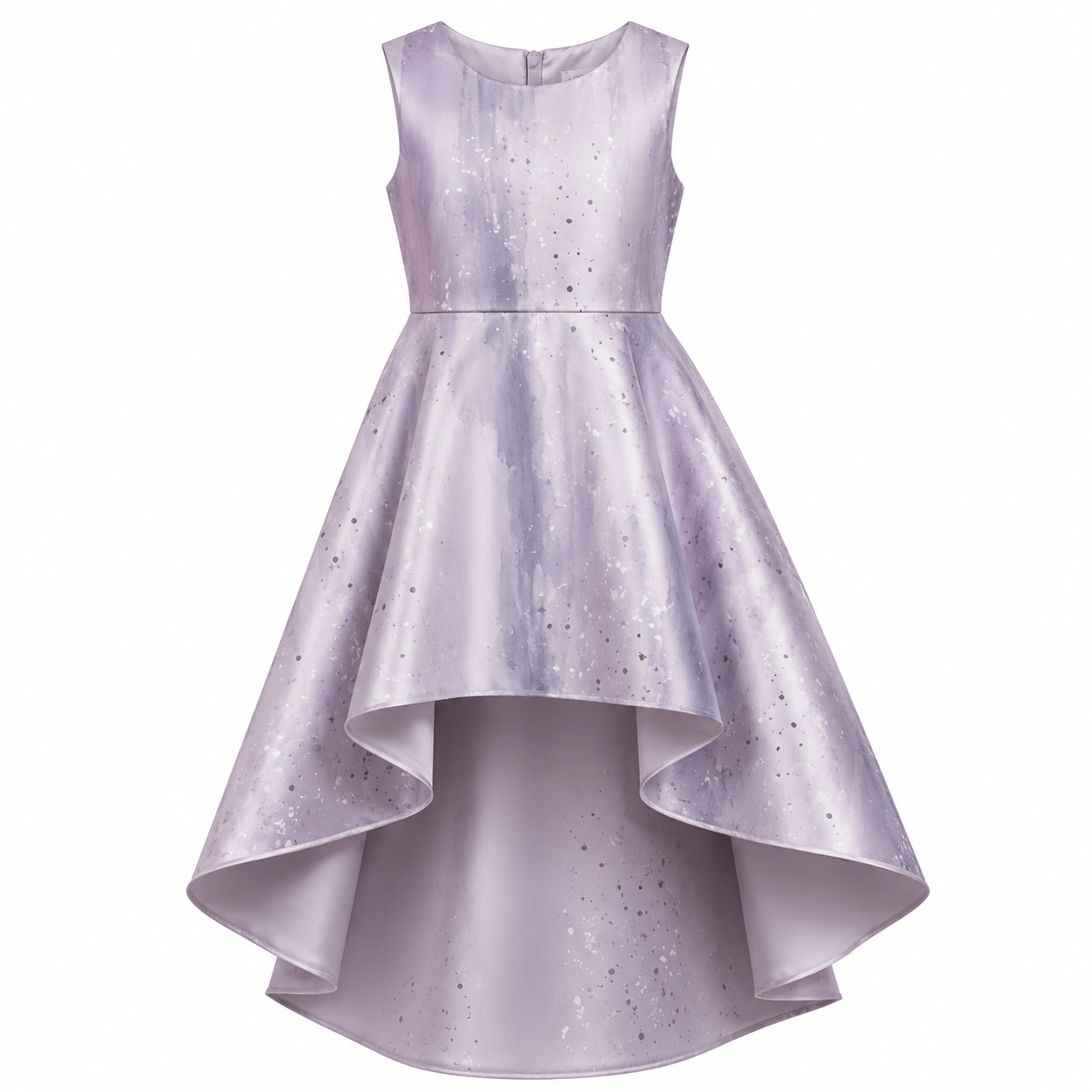 Lavender high-low party dress
