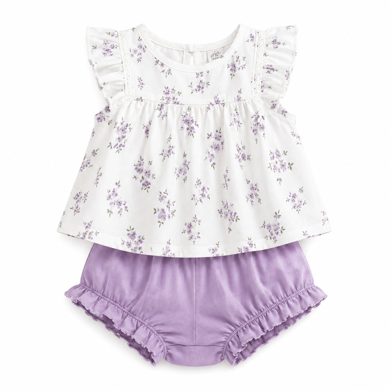 Lilac Bloomers and Ruffle Blouse