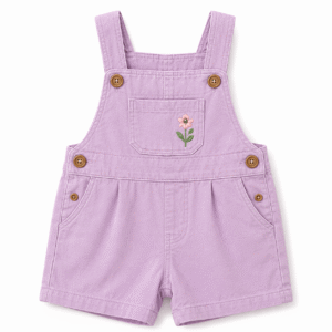 Lilac Floral Overall Romper