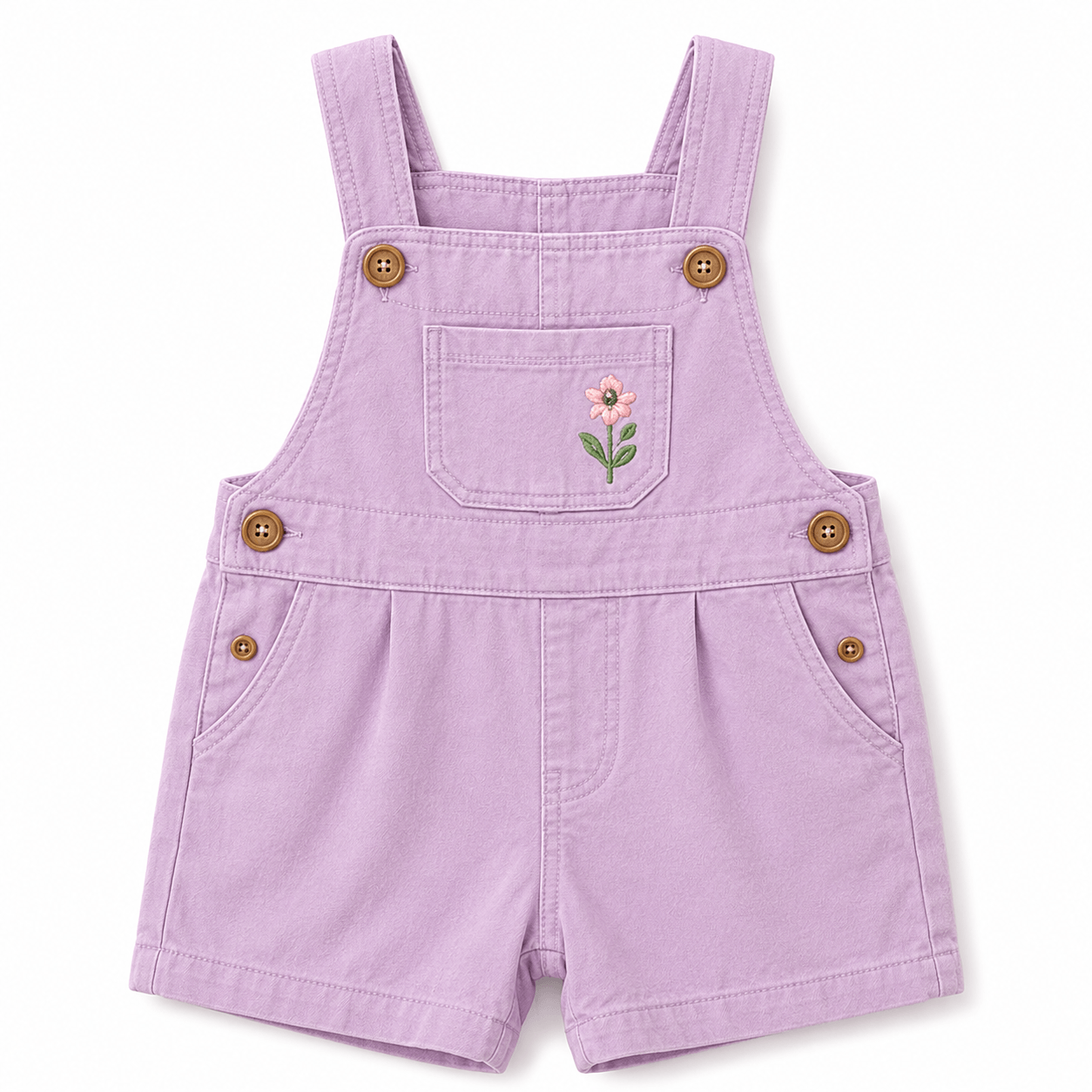 Lilac Floral Overall Romper