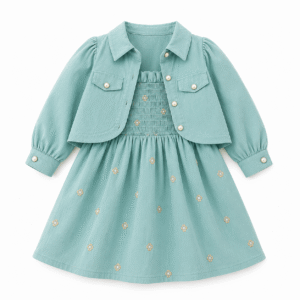 Mint Floral Dress and Cropped Jacket