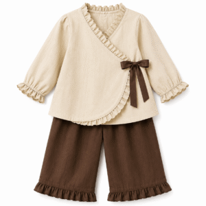 Neutral two-piece outfit