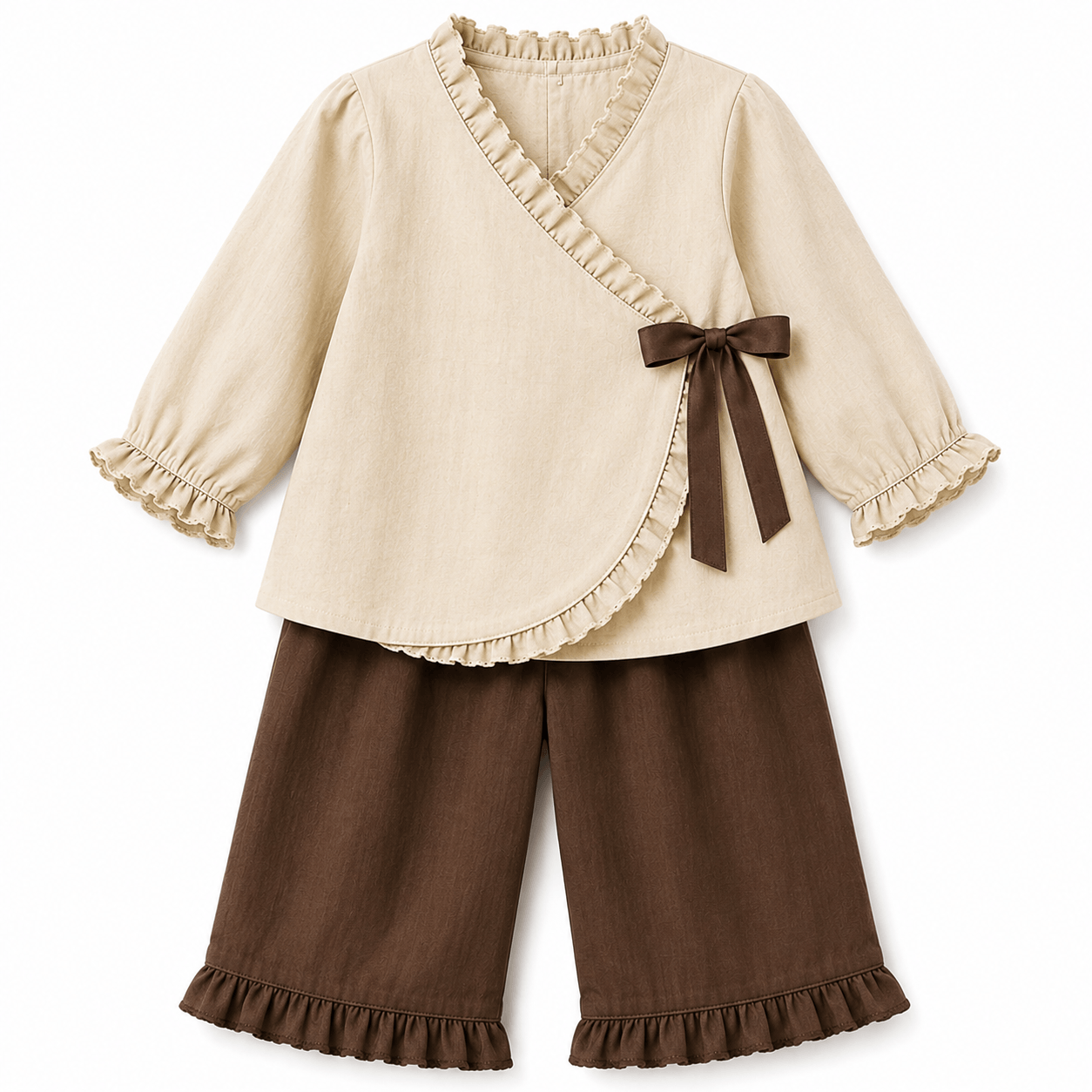 Neutral two-piece outfit