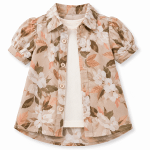 Open double shirt dress