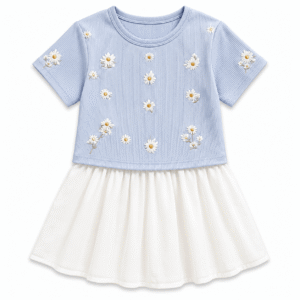 Pastel Blue Daisy Dress
