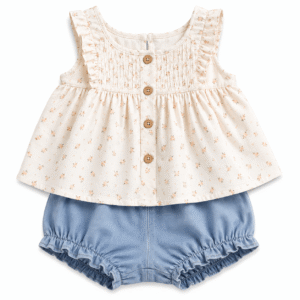 Pastel Floral Baby Outfit