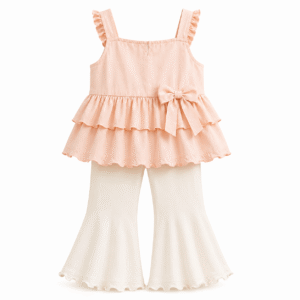 Peach Ruffled Girl’s Outfit
