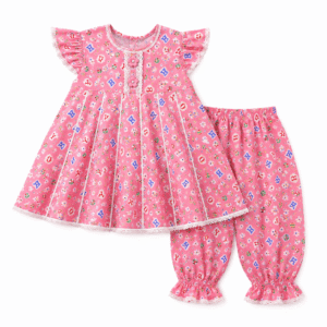 Playful pink children’s outfit set
