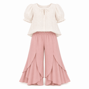 Rose and Ivory Ruffled Outfit