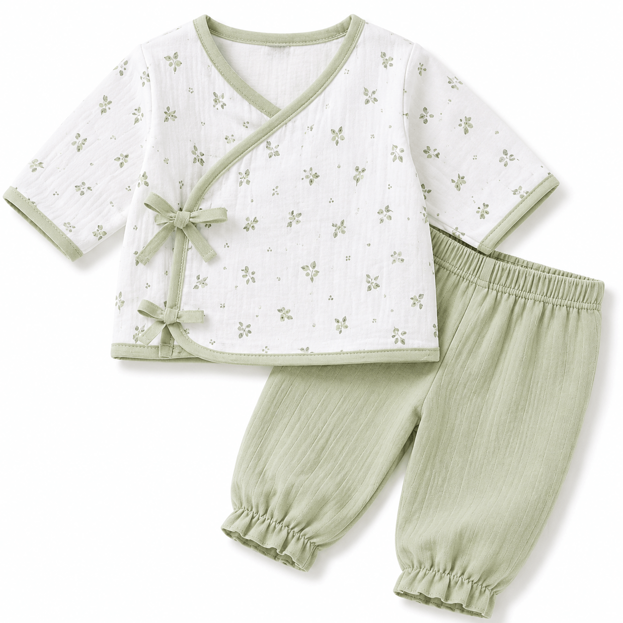 Soft Green Baby Outfit - Buy Newborn Kids Clothes Online - MGOIS