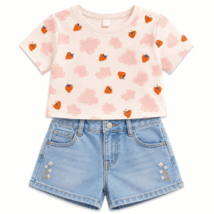 Strawberry Cloud Baby Outfit