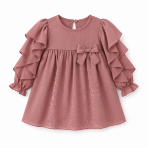 Dusty Rose Ruffled Baby Dress