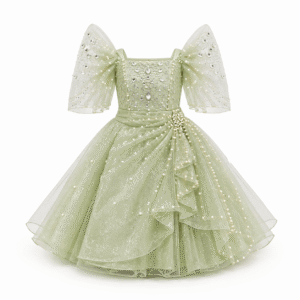 Embellished Sage Green Princess Gown
