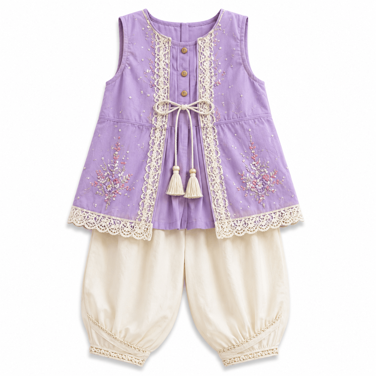 Embroidered Tunic and Harem Pants