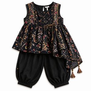 Floral Tassel Kids’ Outfit Set