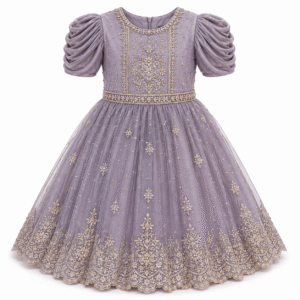 Lavender Embroidered Princess Dress