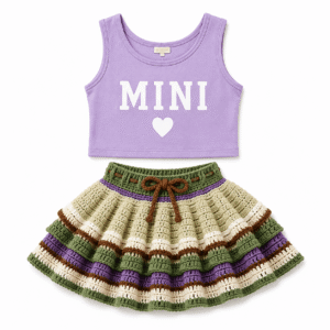 Lavender Mini Heart Outfit Set
