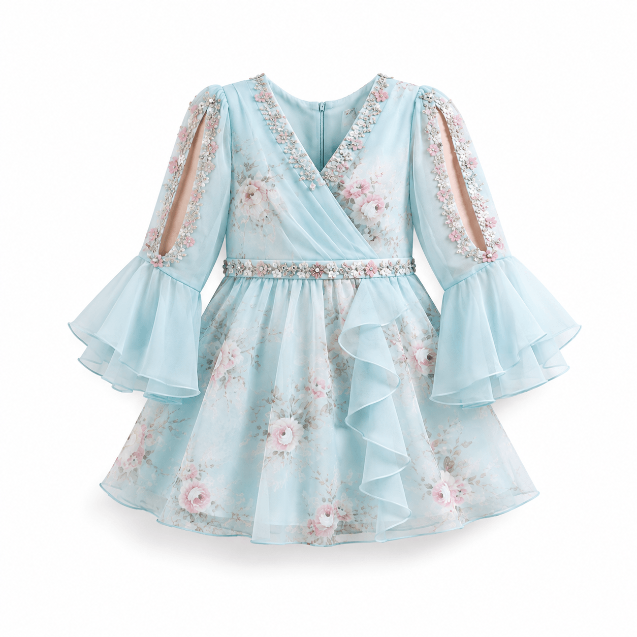 Pastel Floral Chiffon Fairy Dress