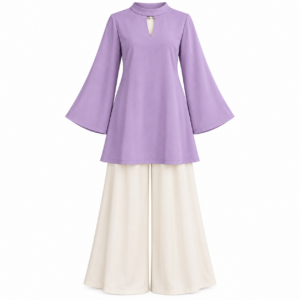 A-line Tunic with Wide-Leg Pants