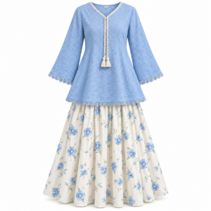 Boho Peasant Tunic & Skirt Set