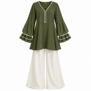 Short Peplum Kurti with Palazzo Pants