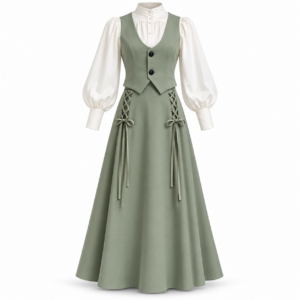 Victorian Style Corset Vest & Maxi Skirt