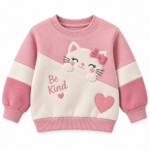 Cute Cat Be Kind Colorblock Sweatshirt