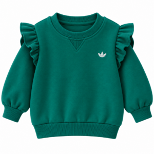 Emerald Ruffle-Sleeve Girls’ Sweatshirt