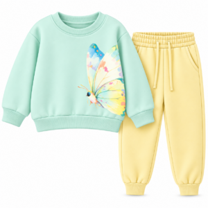 Pastel Butterfly Kids Outfit Set