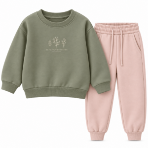 Sage Sweatshirt and Blush Joggers Set