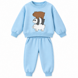 Sky Blue Stacked Bears Pajama Set