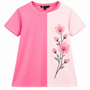 Pink Split-Tone Cherry Blossom Tee