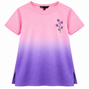 Pink to Purple Ombré Floral Tee