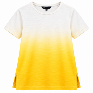 Yellow Ombré Side-Slit Tee